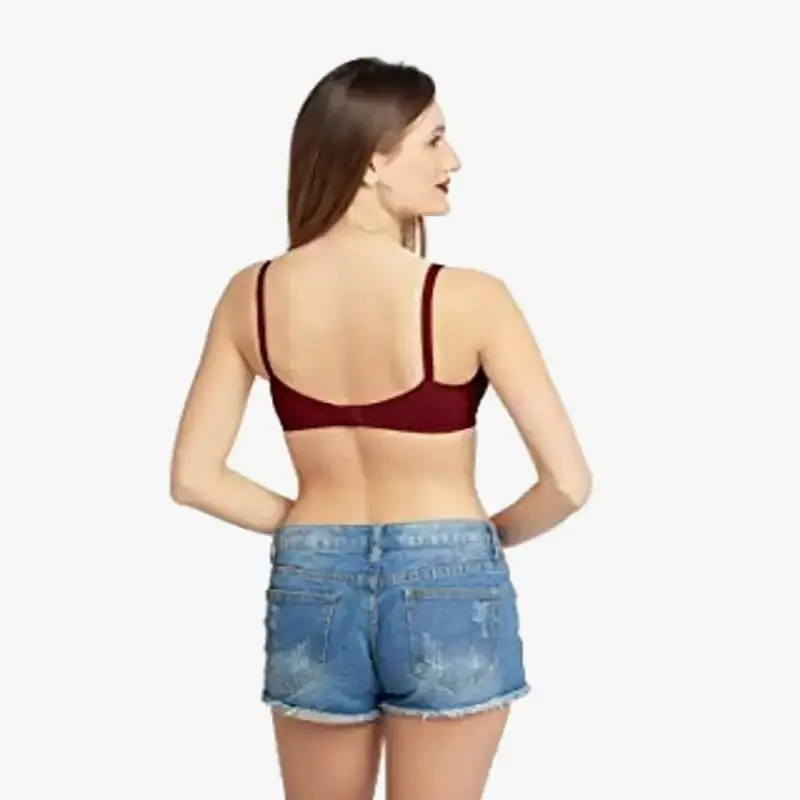 LOVABLE-Women-Cotton-Solid-Non-Wired-Non-Padded-Bra—Maroon-3