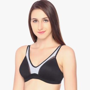 LOVABLE Women Girls Cotton Non Padded Full Coverage Bra - Black Milange