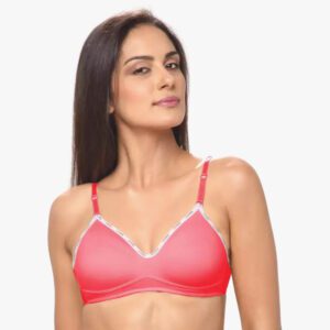 LOVABLE Women Non Padded Non Wired Full Coverage Seamless T-shirt Bra - Coral Pink