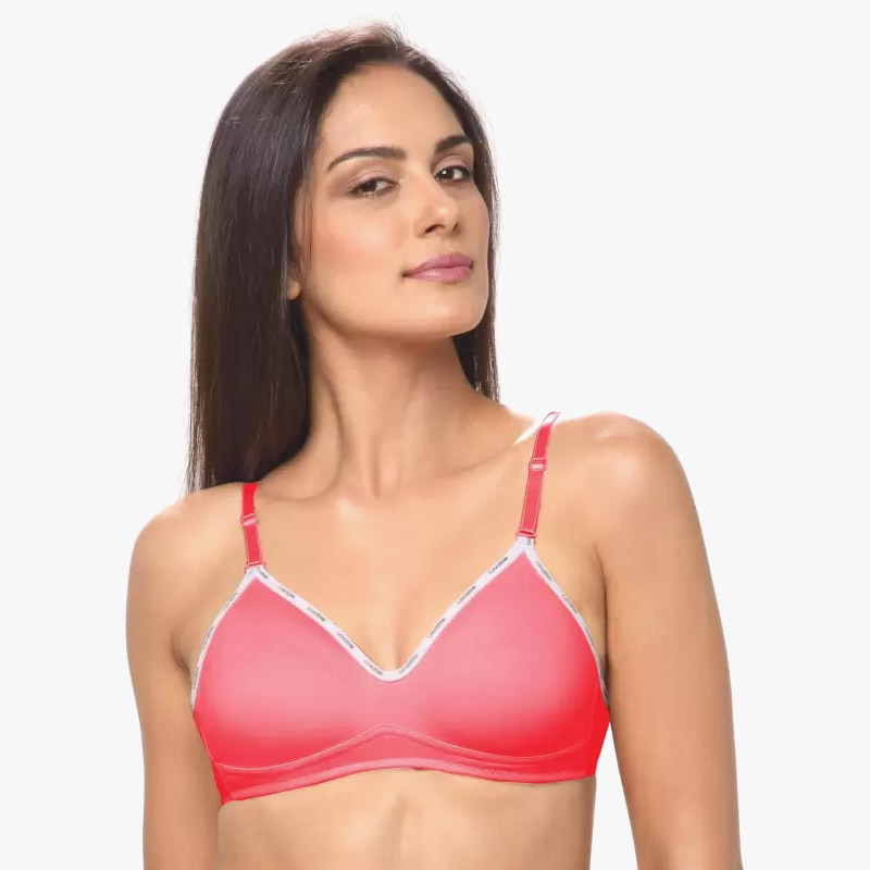 LOVABLE Women Non Padded Non Wired Full Coverage Seamless T-shirt Bra - Coral Pink