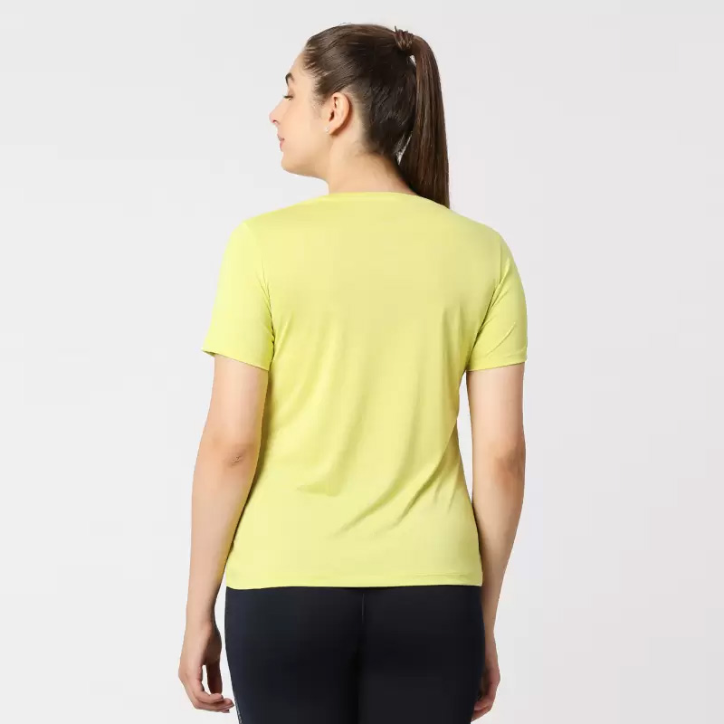 LOVABLE-Women-Solid-Round-Neck-Polyester-T-Shirt—Yellow-4