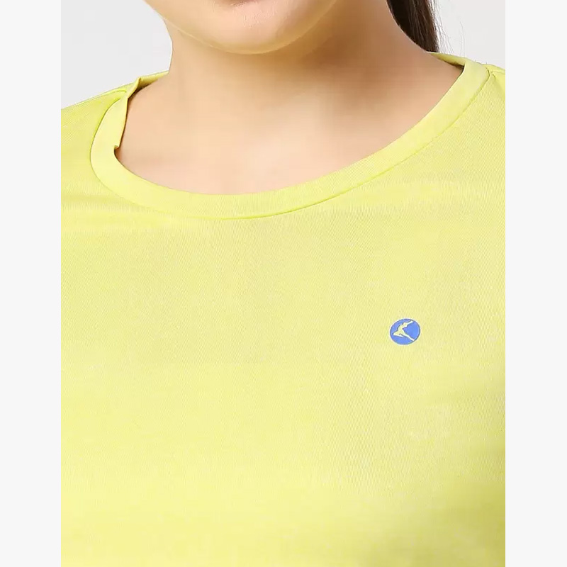 LOVABLE-Women-Solid-Round-Neck-Polyester-T-Shirt—Yellow-5