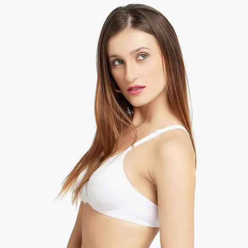 LOVABLE-Women-V-Neck-Cotton-Seamless-Non-Padded-Full-Coverage-T-shirt-Bra—White3