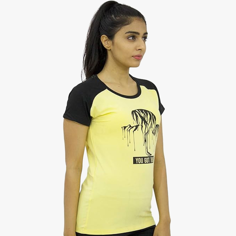 LOVABLE-Women-Yellow-Cotton-Lycra-Solid-Tops-Tshirts—Zumba-Tee-2