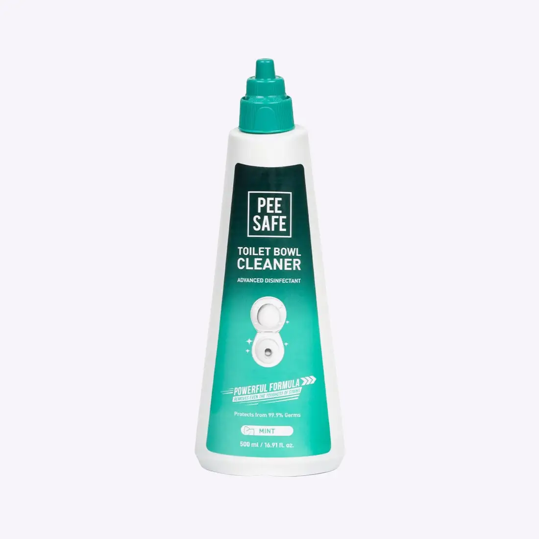 PEE SAFE Toilet Bowl Cleaner | Protects from 99.9% Germs | Mint Fragrance (500 ml)