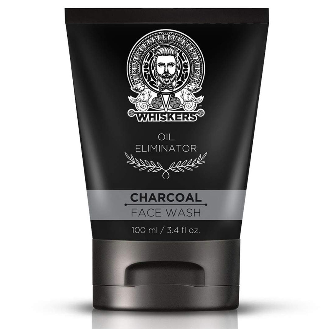 WHISKERS Activated Charcoal Deep Cleansing Oil Eliminator Face Wash For Men (100 ml)