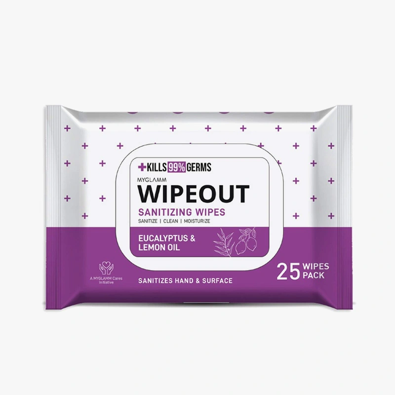 MYGLAMM Wipeout Sanitizing Wipes 25 Wipes Pack